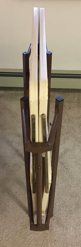 Table folding Vintage 1960s-70s Metal Folding Tray Table – Rare Find gallery
