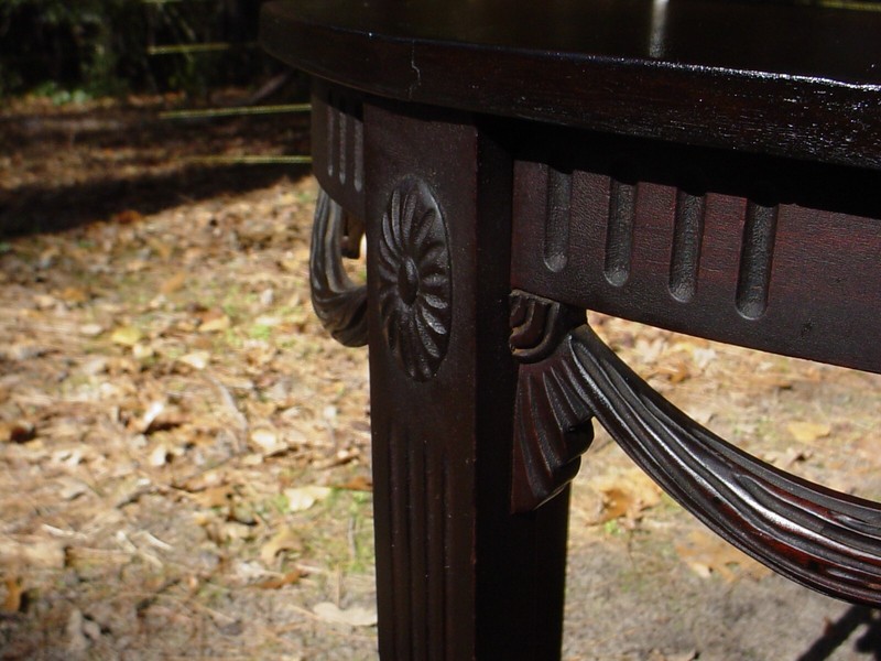 Very Pretty Round Top Mahogany Side Bedside Window Lamp Two (2) Tier Table gallery