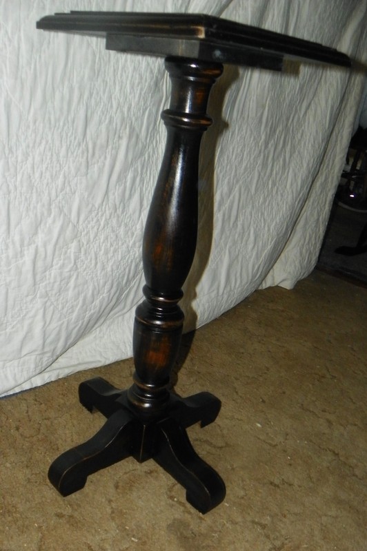 Pine Black Distressed Plant Stand (PS137) gallery
