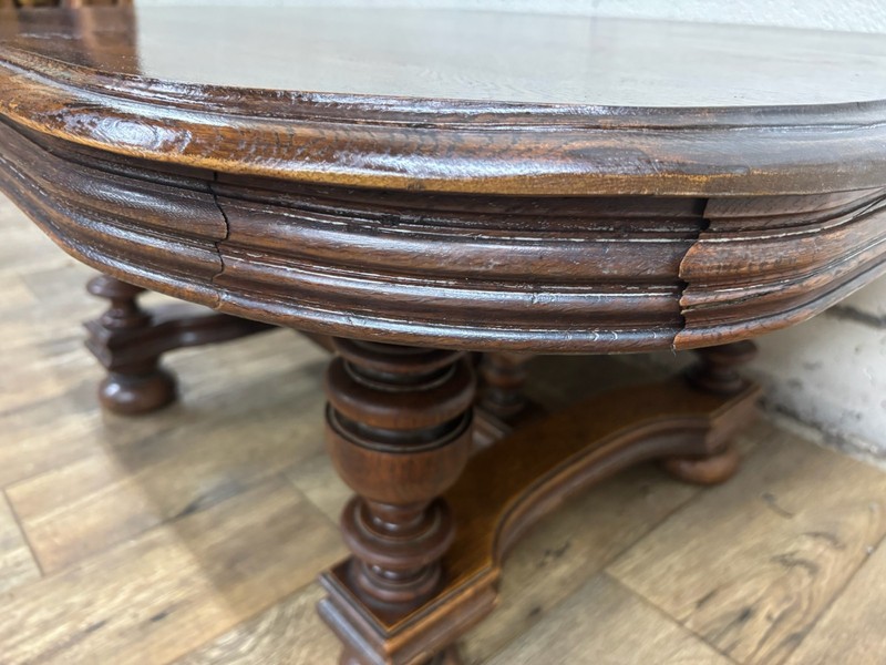 Antique French Henry II Renaissance Walnut Center Coffee Cocktail Table gallery