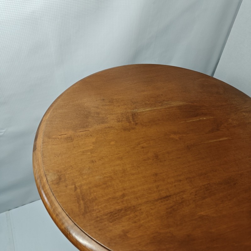 Vintage Ethan Allen maple plant stand or pedestal side table gallery