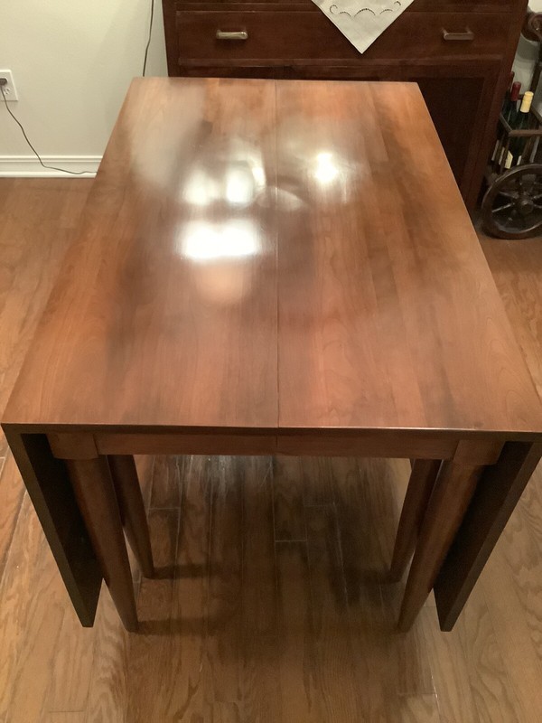 Excellent Willett Wildwood Cherry Drop Leaf, 2 Leaf Dining Table