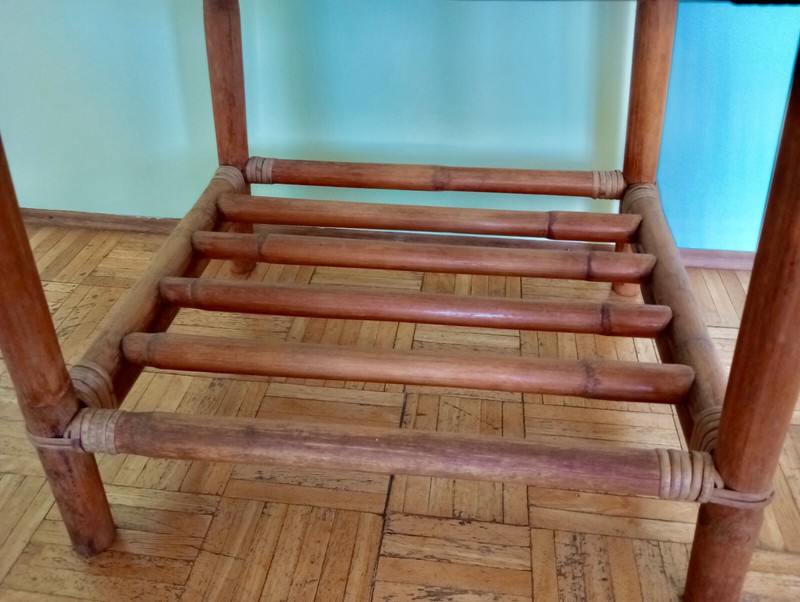Restored Vintage Cane/Bamboo End Table gallery