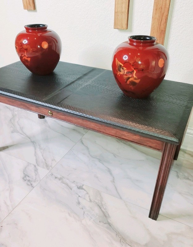 Vintage Low Coffee Table/Maple/Cherry Oak Solid Furniture gallery