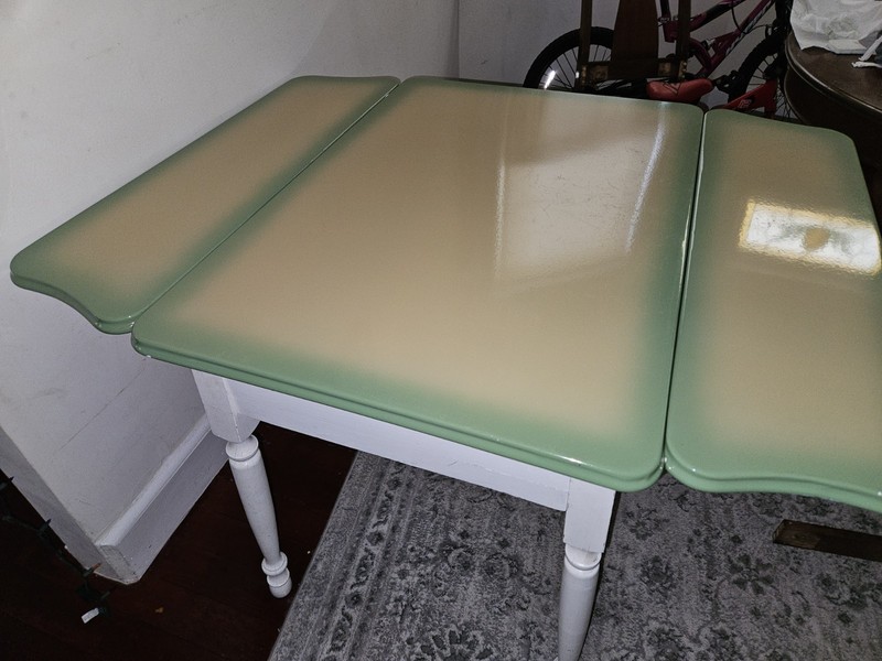 Antique Mutschler Kitchen Table "Porce-Namel" Extendable PICK UP ONLY gallery