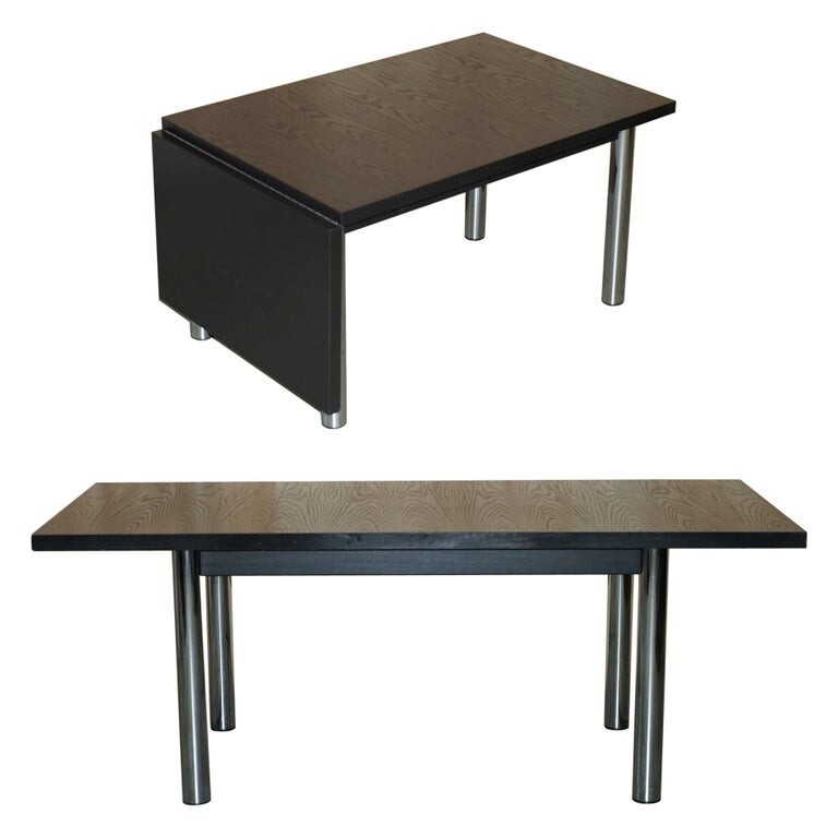 VINTAGE MID CENTURY MODERN MARCEL BREUER CESCA HABITAT EXTENDING DINING TABLE