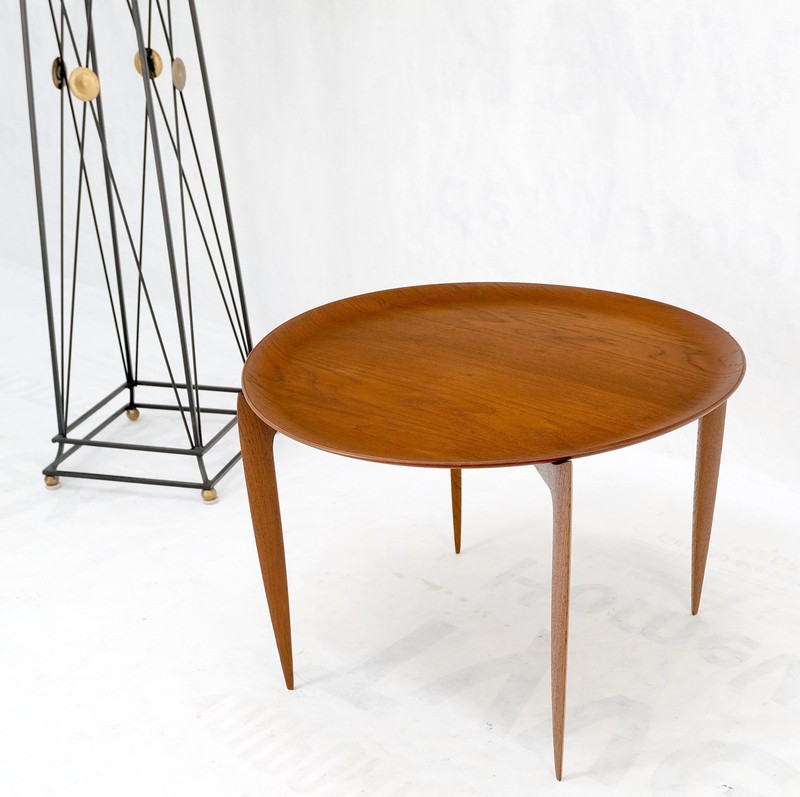 Fritz Hansen Danish Mid-Century Modern Folding Coffee Table Stand Tray Top Mint! gallery