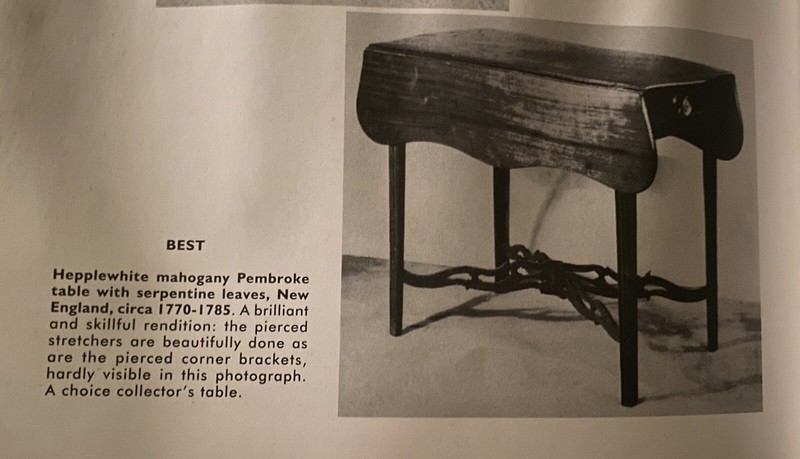 ANTIQUE CHIPPENDALE STYLE MAHOGANY DROP LEAF PEMBROKE TABLE WITH SERPENTINE TOP gallery