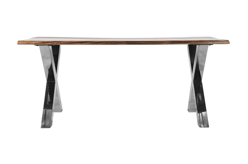 Acacia Epoxy Top Dining Table with Steel Leg gallery