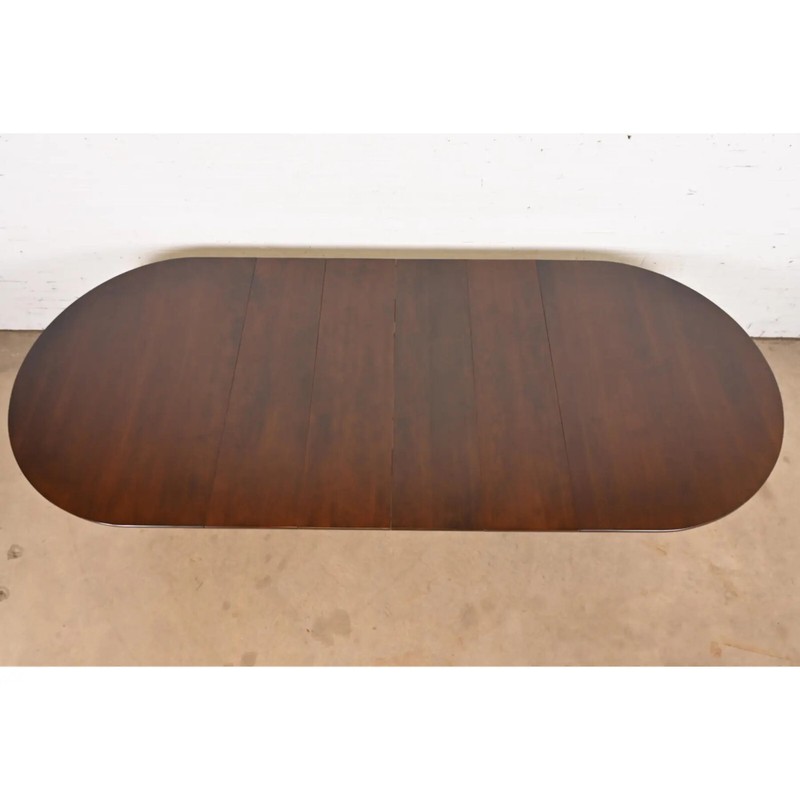 Henkel Harris Georgian Solid Cherry Double Pedestal Dining Table, Refinished gallery