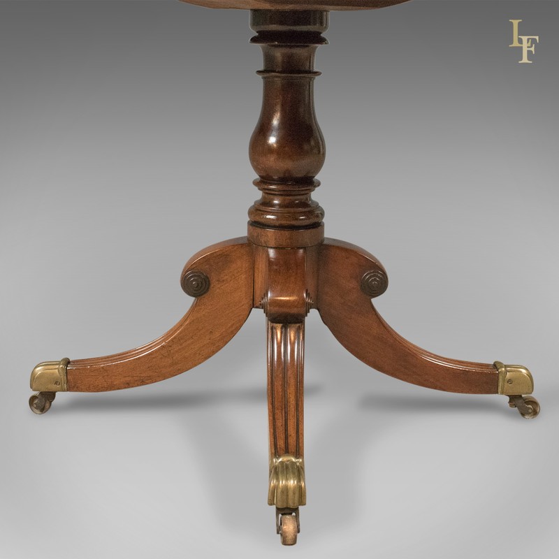Antique, Pembroke Table, Regency, Flame Mahogany, English, Quality Piece c.1820 gallery