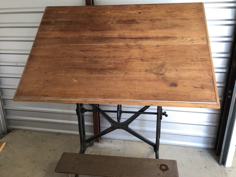 Keuffel & Esser Co Cast Iron Industrial Drafting Drawing Table gallery
