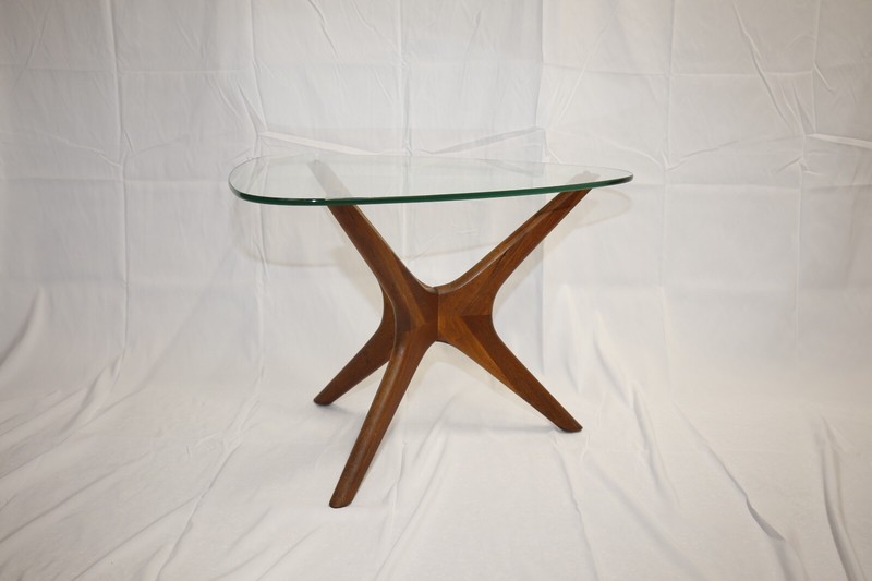 Adrian Pearsall "JAX" Walnut/Crystal Table Set of 3 by Craft Associates gallery