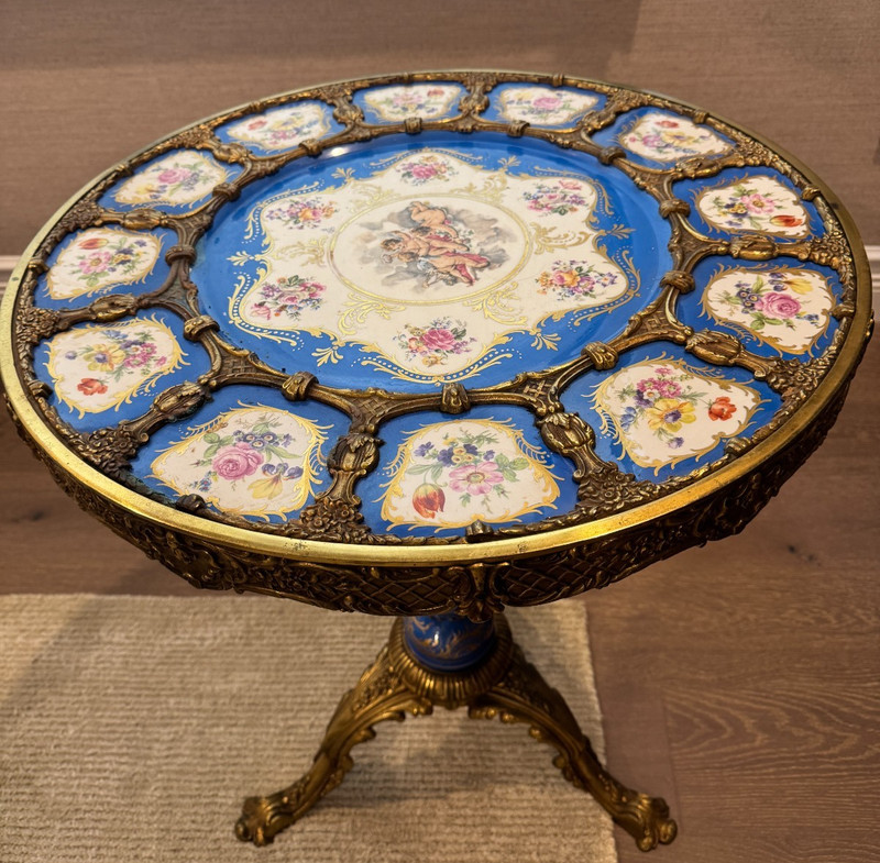 Sevres French 19th Century Guéridon Table Porcelain & Gilt Bronze gallery