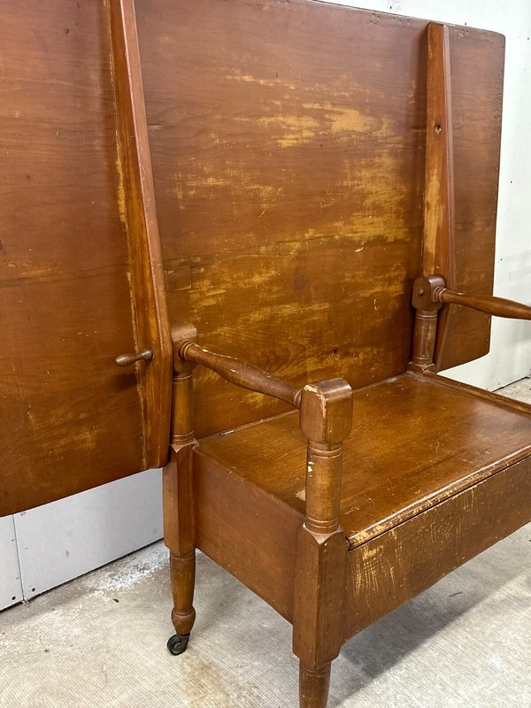 Antique Bench Table softwood primitive PA dining tilt top softwood 1800s gallery