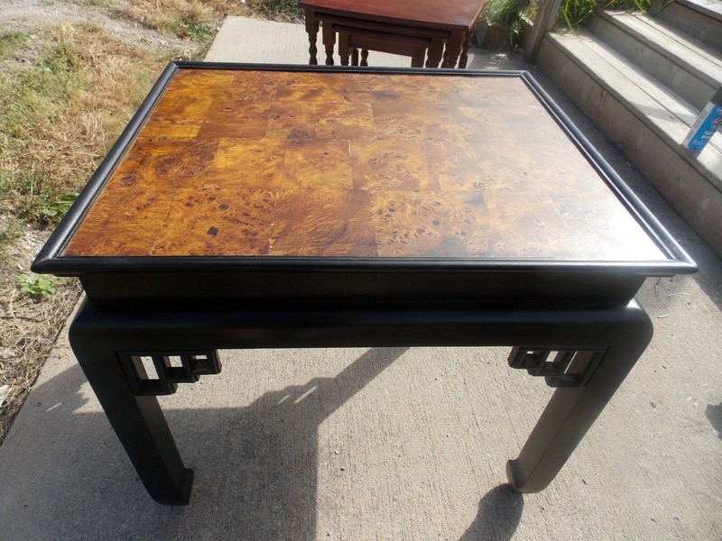 Mid Century Burl Elm Ethan Allen End Table (ET943) (EA-58) gallery