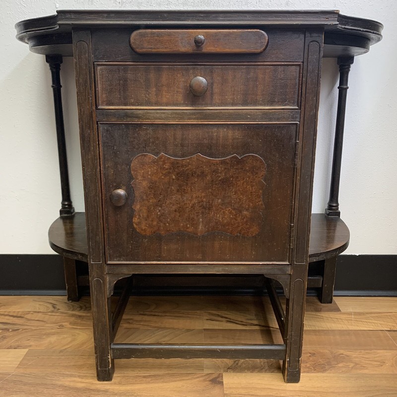 ATQ 1910s Imperial Grand Rapids Solid Mahogany Wood 26″ Humidor Cabinet