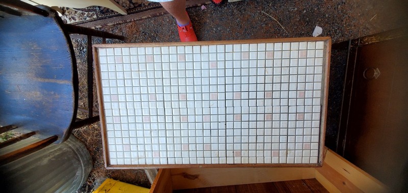 MCM Vintage Mosaic Tile Coffee Table Needs TLC Mid Century Modern 60s