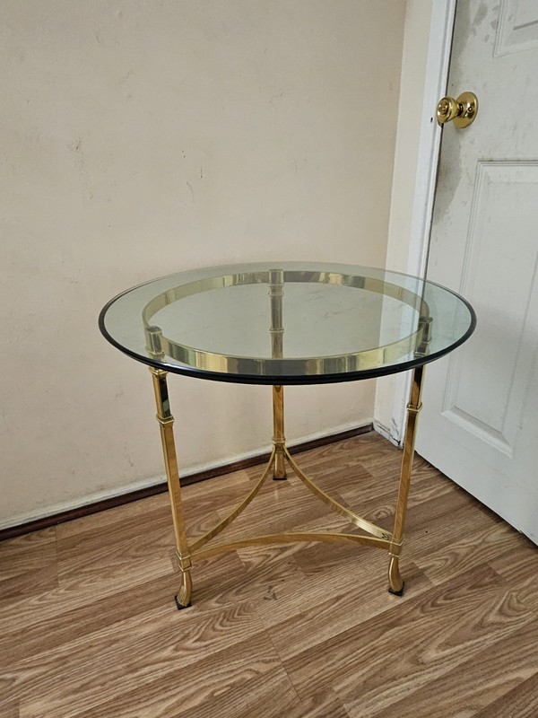 🔥 Tommaso Barbi Postmodern Italian Brass Coffee/Lamp Table Lamp Not Included gallery