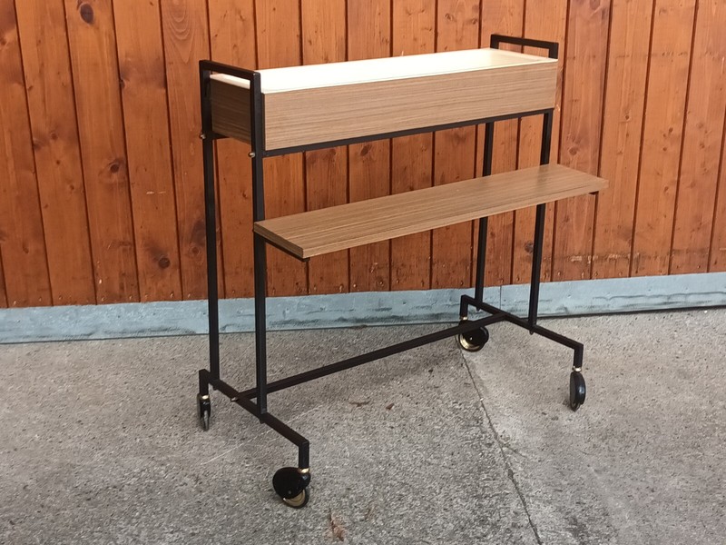 Flower Box Flower Bench Vintage 60s Danish Modern Plant Trolley Flower Stand 60s