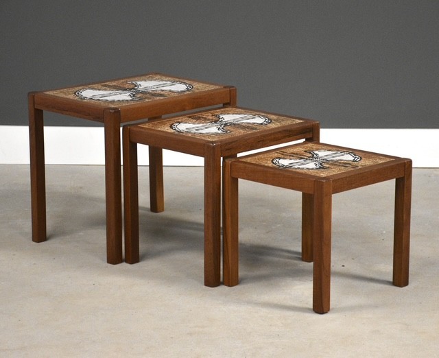 Danish Modern Teak Nesting End Tables - set of 3 gallery