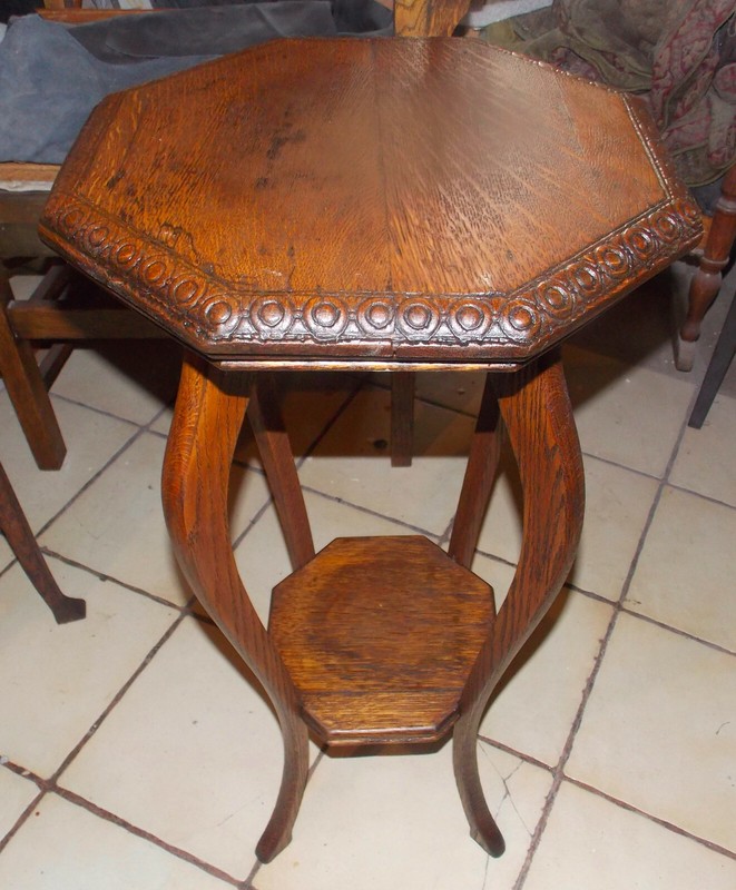 Solid Quarter Sawn Oak Octagon Plant Stand (PS75) gallery