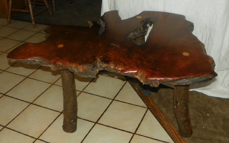 Rustic Cedar Slab Coffee Table / End Table (CT-2) gallery
