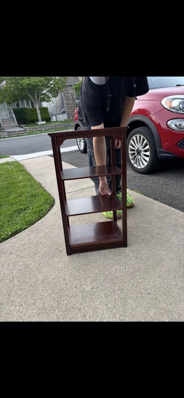 Vintage Bombay Company End Table Side Table Mahogany Cherry Wood ? 1995 4 Tier gallery