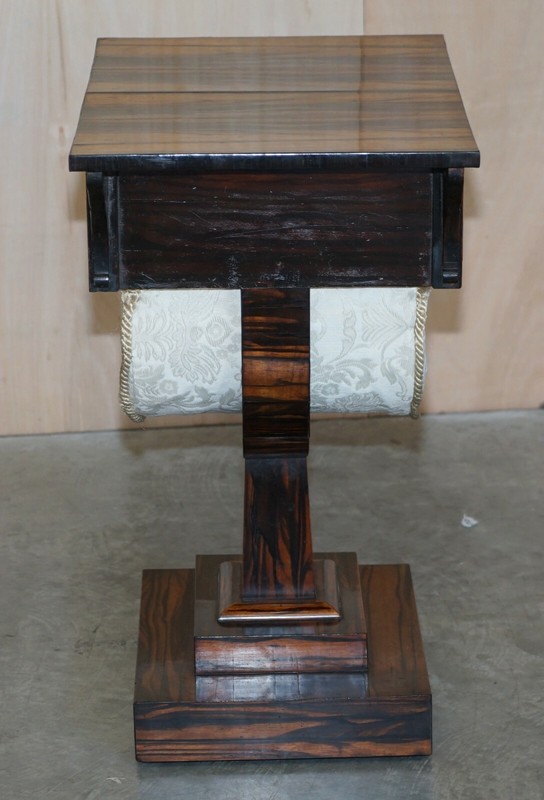 VERY FINE ANTIQUE CIRCA 1810-1820 REGENCY COROMANDEL WORKBOX / SEWING TABLE gallery