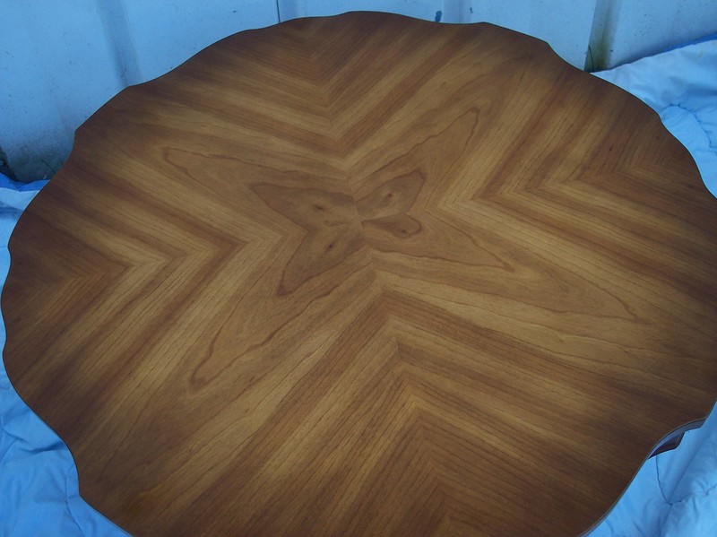 Mid Century Pecan Book Match Veneer Top Coffee Table (CT34) gallery