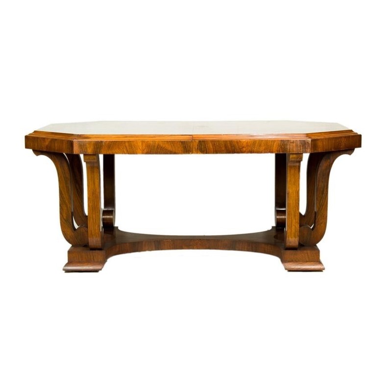 ART DECO ROSEWOOD DINING TABLE – CIRCA 1930 (AF1-008:)