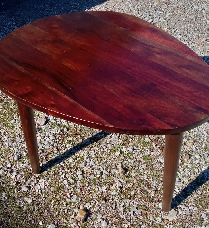 Solid Walnut Egg Shaped Coffee Table (CT349) gallery