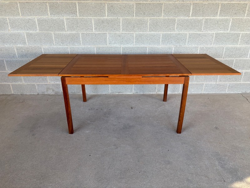 ANSAGER MOBLER 92 "DANISH MODERN TEAK TWIN LEAF EXTENSION DINING TABLE gallery