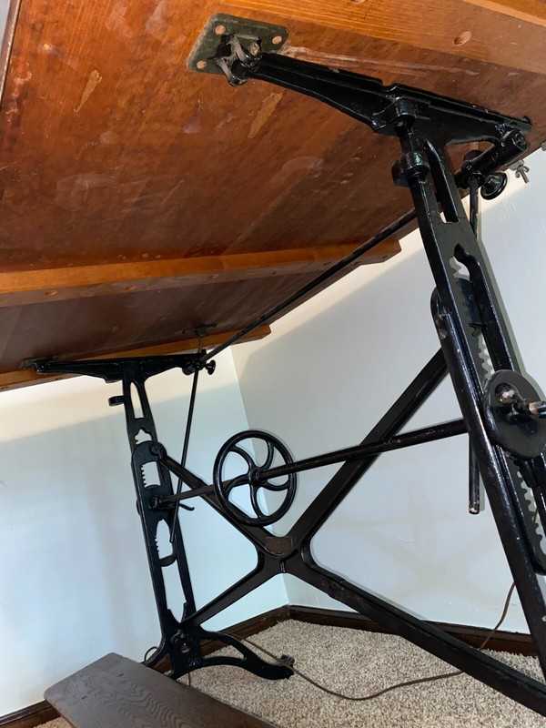 antique cast iron drafting table Keuffel & Esser excellent cond. American Eagle gallery