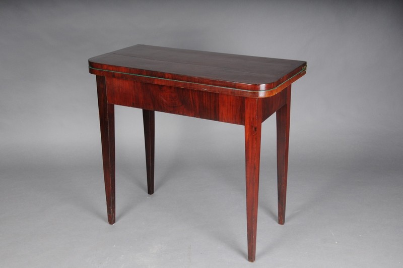 Antique English Console Table Wall-Mounted Card Table, Mahogany