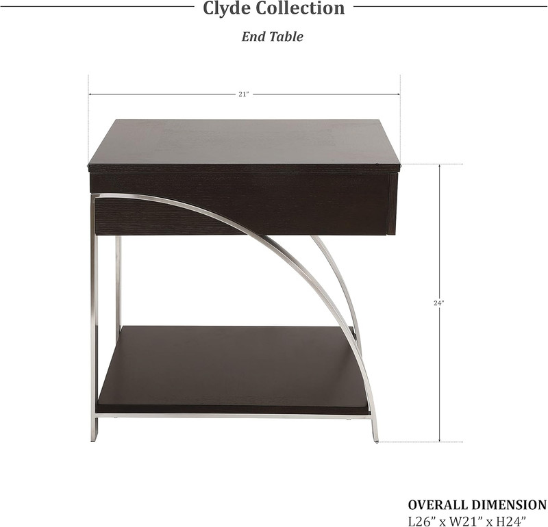 Stylish Two-Tone Clyde End Table for Modern Living Spaces gallery