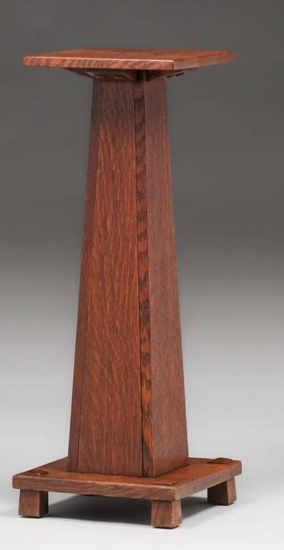 Stickley Brothers Square Oak Pedestal