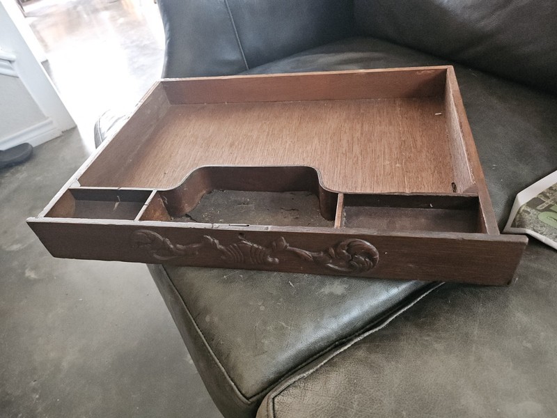 Antique 1900 Table Singer Treadle Sewing Machine Base 4 Drawers Cabinet Oak Wood gallery