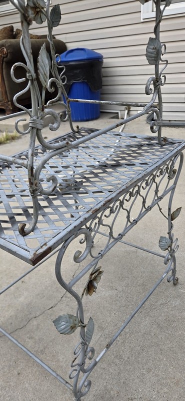 Vintage Italian wrought iron garden 3 Piece Stackable Mid Century Hand Crafted gallery