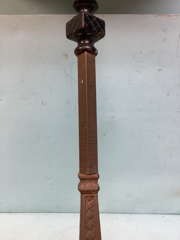 Art Deco Iron and Slate Top Side Table Stand Surface 24 3/4”H gallery