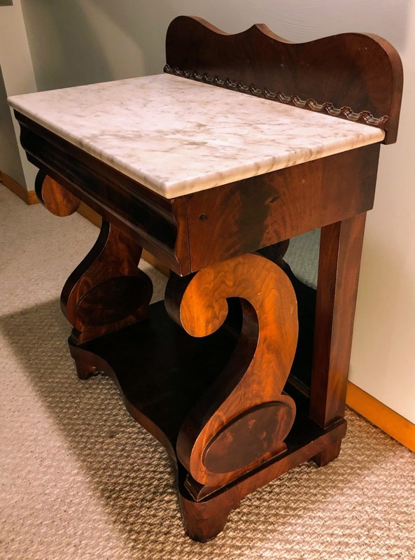 classical antique marble top console table (circa 1830-1850)