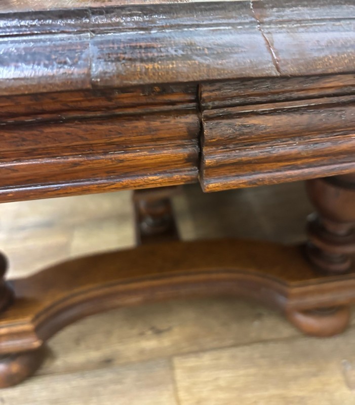 Antique French Henry II Renaissance Walnut Center Coffee Cocktail Table gallery