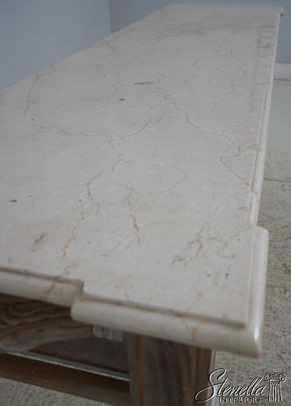 L69951: Italian Neoclassical Travertine Granite Top Console Table gallery