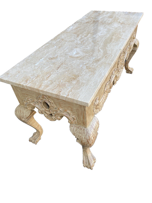 64958 Quality Marble Top Console Hall Table Sideboard Server gallery