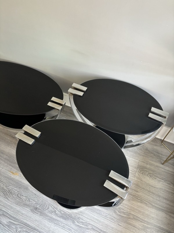 Art Deco Coffee Tables of Chrome in the Josef Hoffman Style from 1920’s gallery