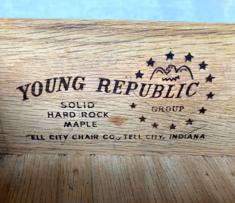 VINTAGE TELL CITY YOUNG REPUBLIC SOLID MAPLE NIGHTSTAND SIDE TABLE WITH DRAWER gallery