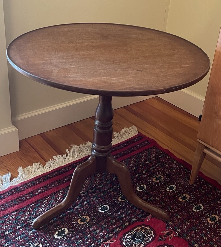 Duncan Phyfe Queen Anne Piecrust Round Side Table 25” Diameter Wallace Nutting