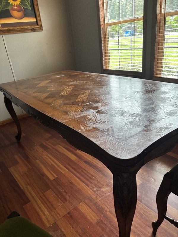 Vintage Wooden Checkerboard Table