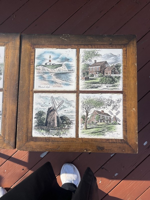 3 Vintage Mid Century Tile Top Table Hudson Valley NY Furniture by Charles FL