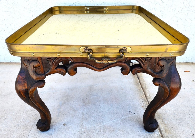 Brass Tray Table Mid Century gallery